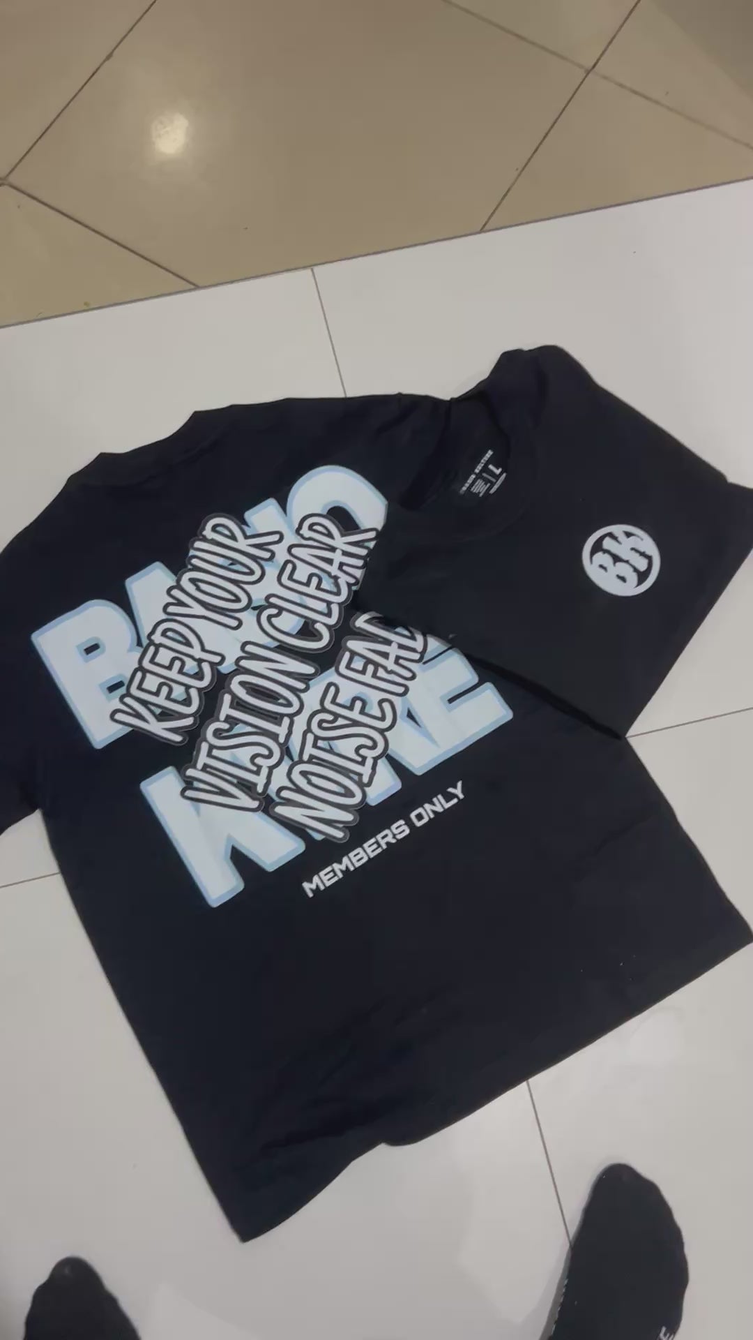 Black 001 Tee/Black Origin Tee